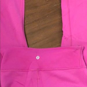 Pink Lululemon Wunder Under Yoga Pants 4